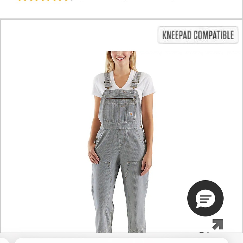 Carhartt Women's Light railroad stripe bibs, overalls, size XS